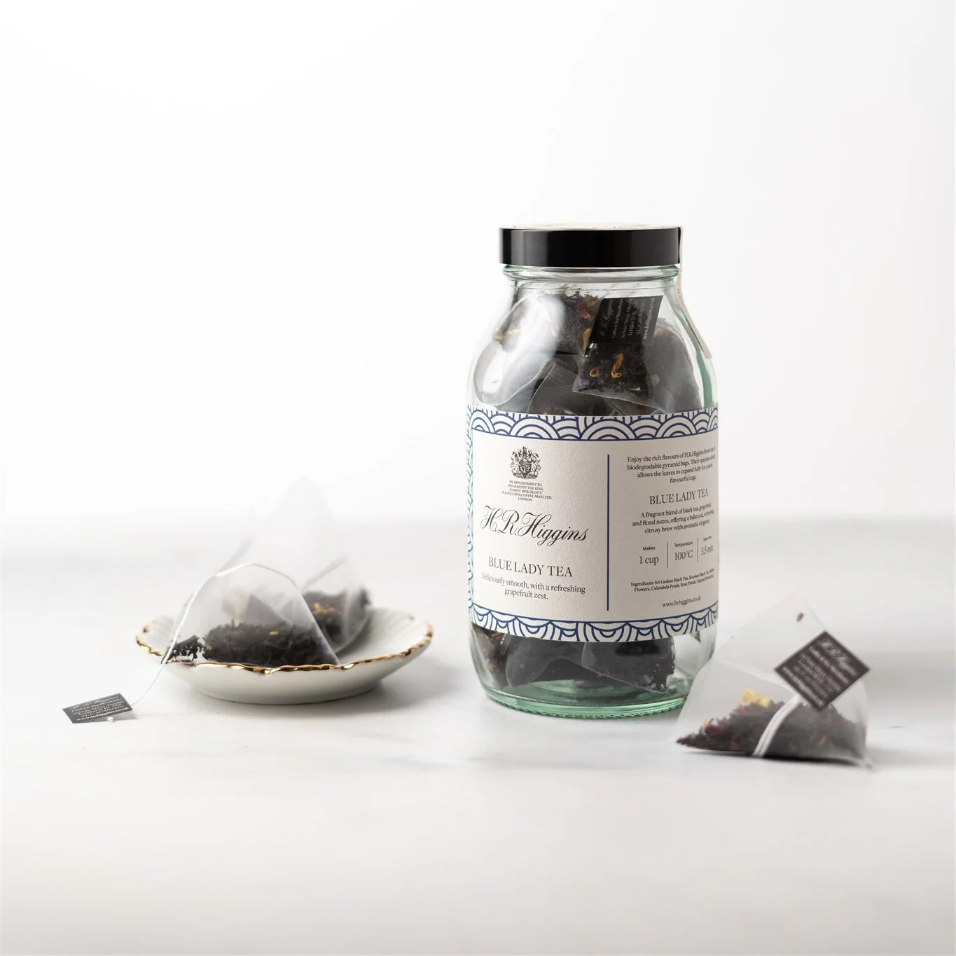 Blue Lady Pyramid Tea Bag Jar - Image 4