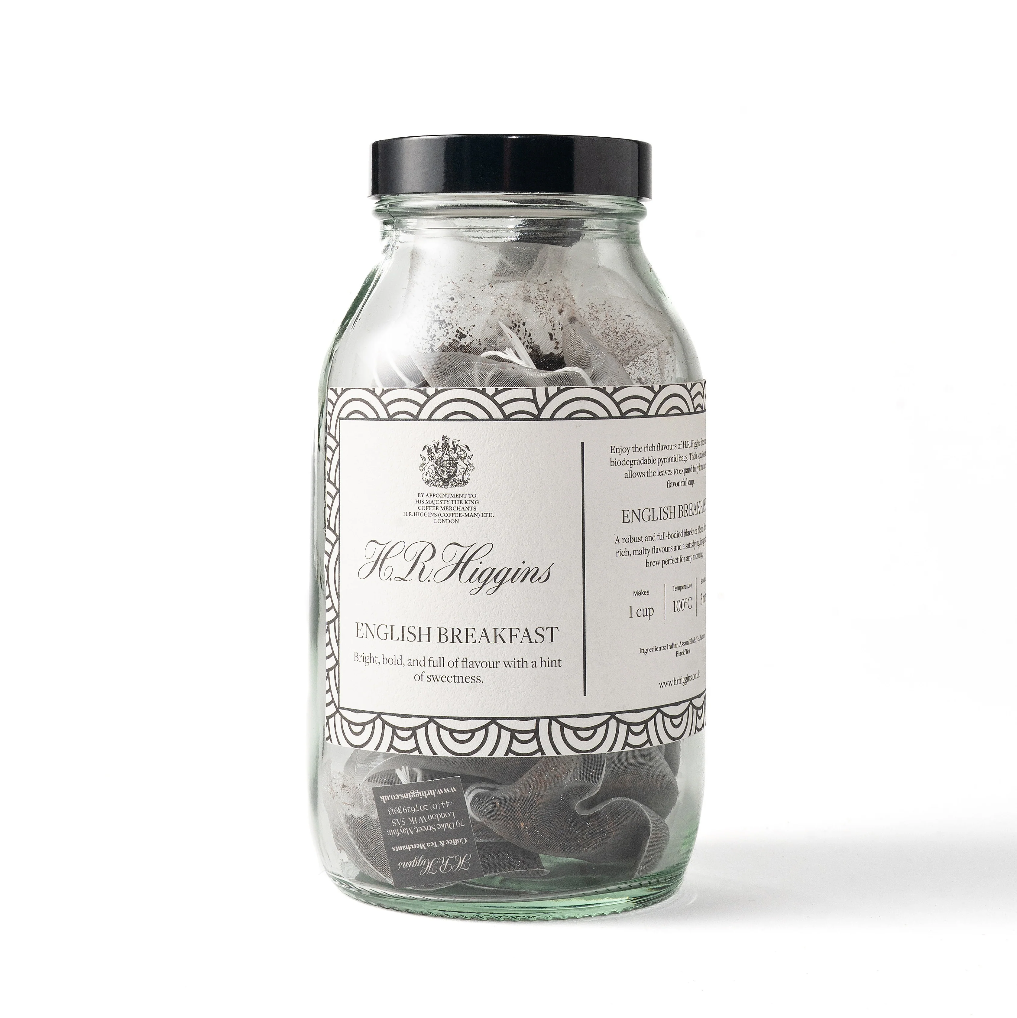 English Breakfast Pyramid Tea Bag Jar - Image 3