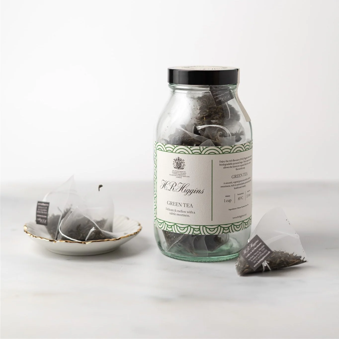 Green Tea Pyramid Bag Jar - Image 4