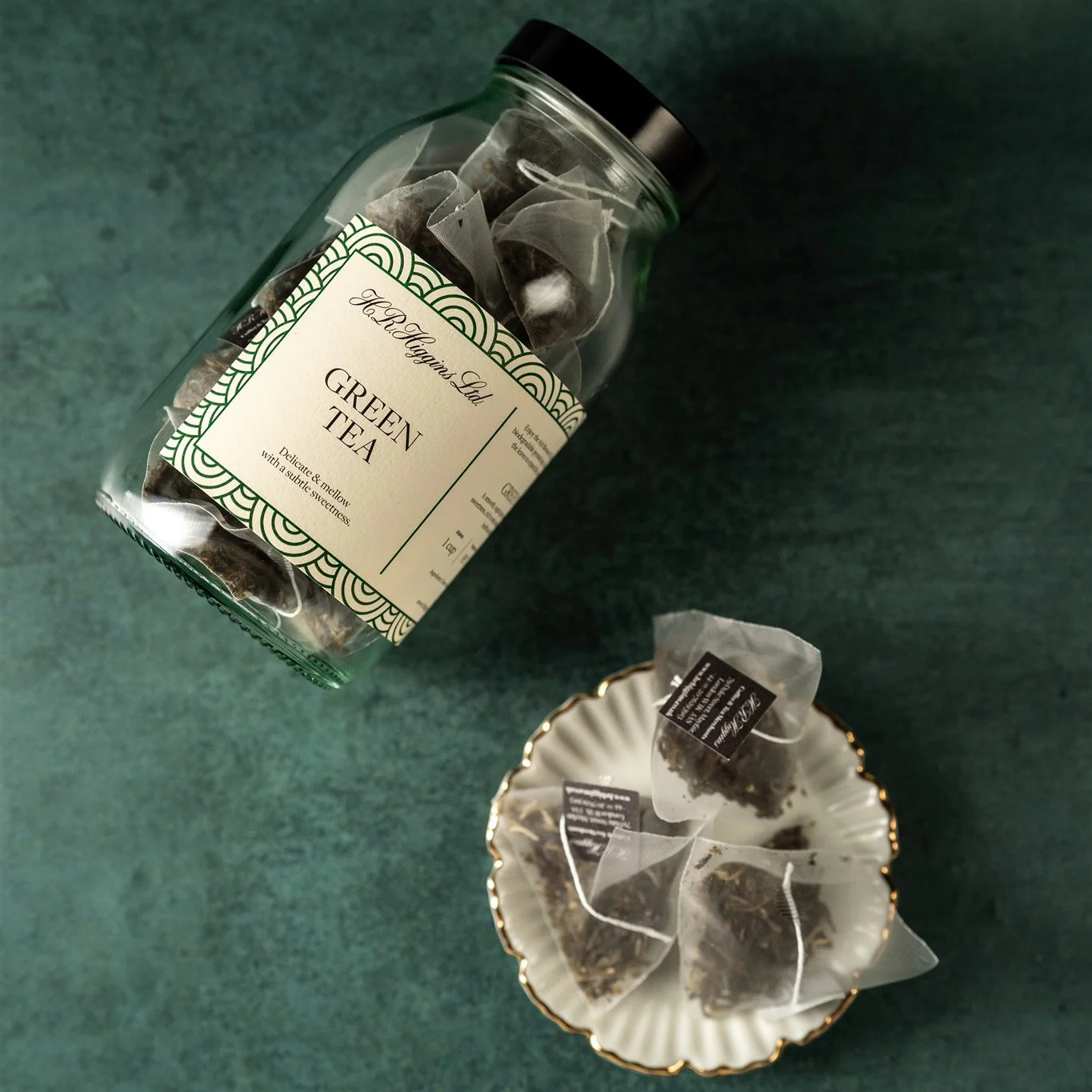 Green Tea Pyramid Bag Jar - Image 5