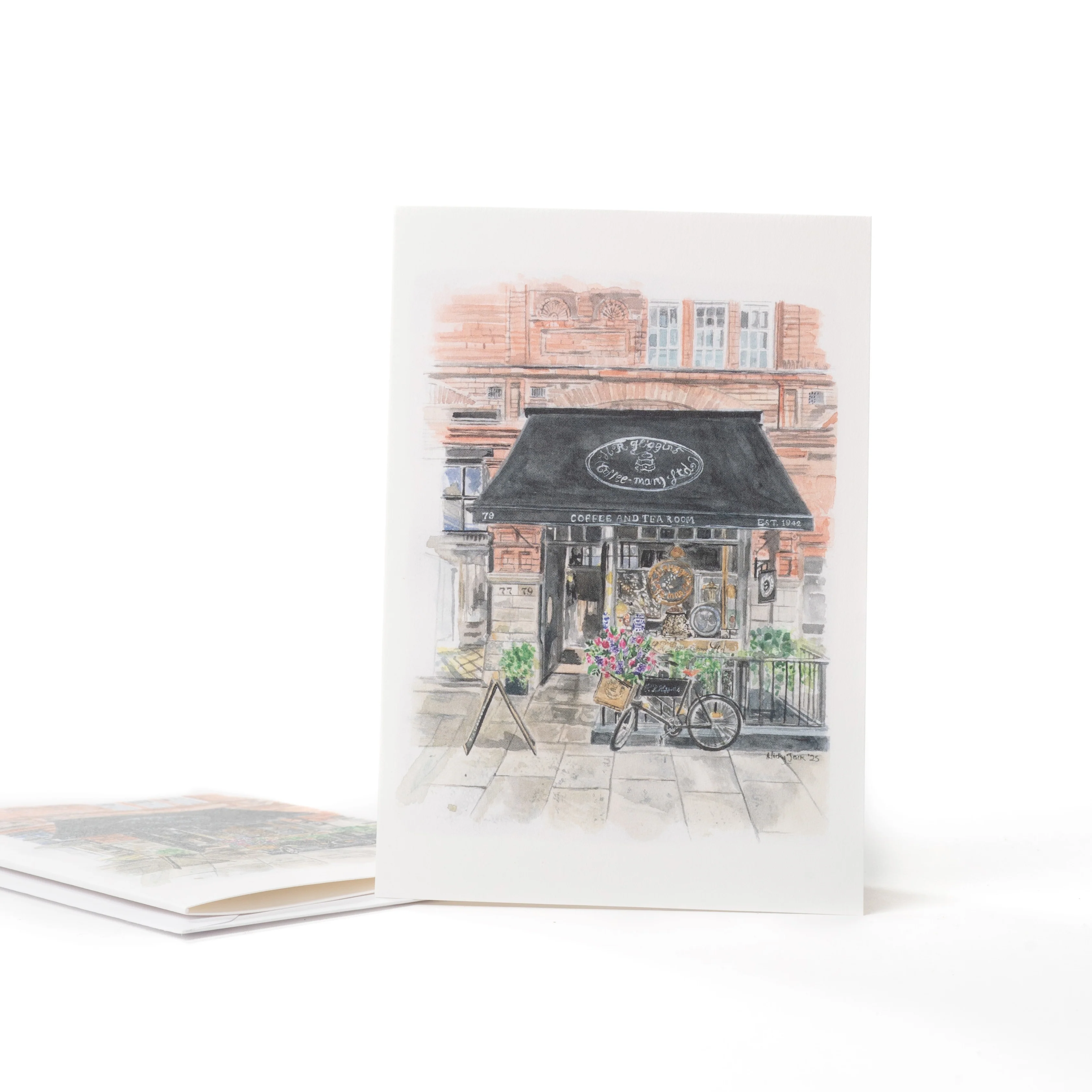 H.R.Higgins Watercolour Greetings Card by Nicky Jack Art - Image 3