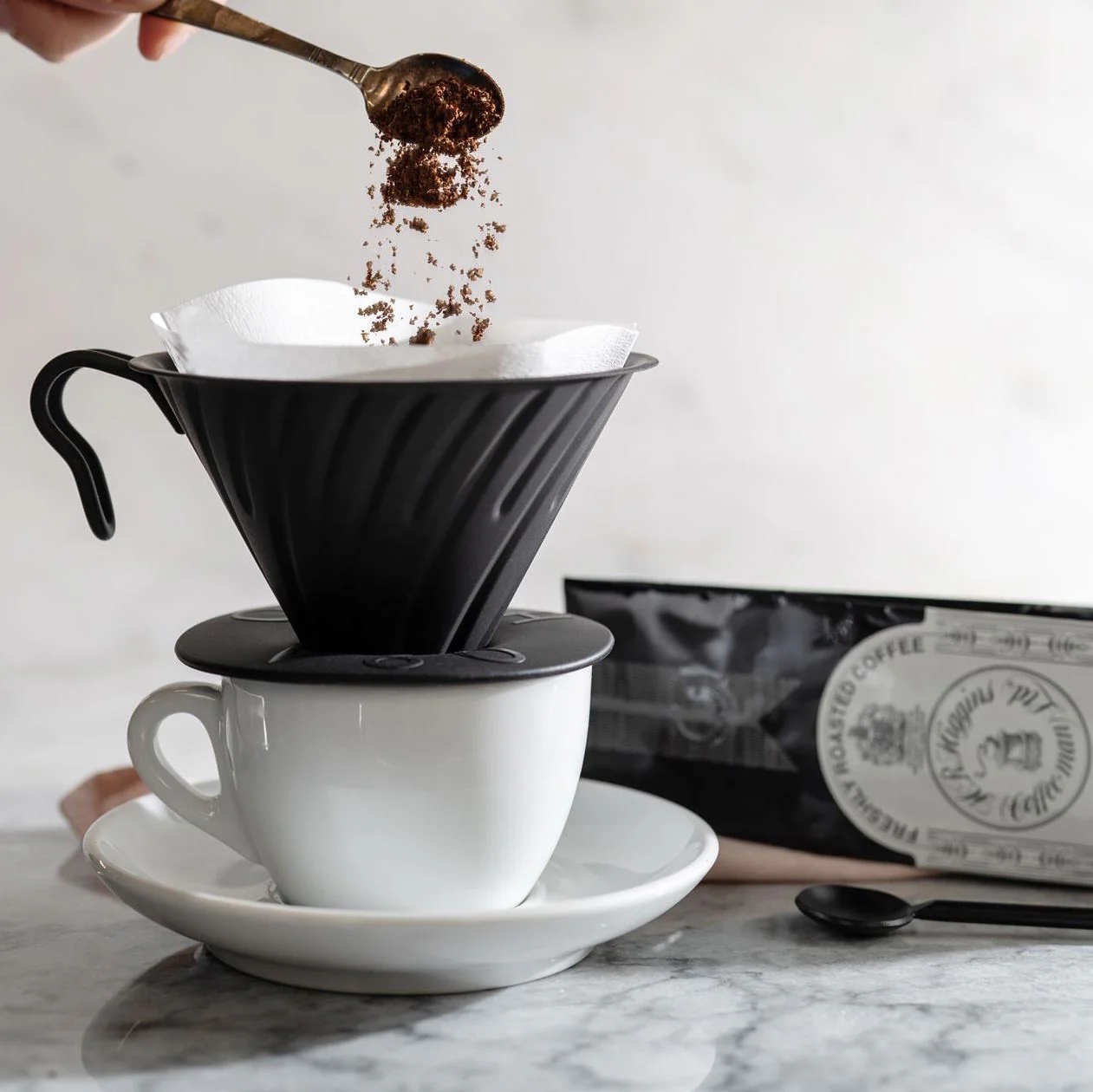 Hario V60 Matte Black Coffee Filter Cone - Size 02 - Image 5