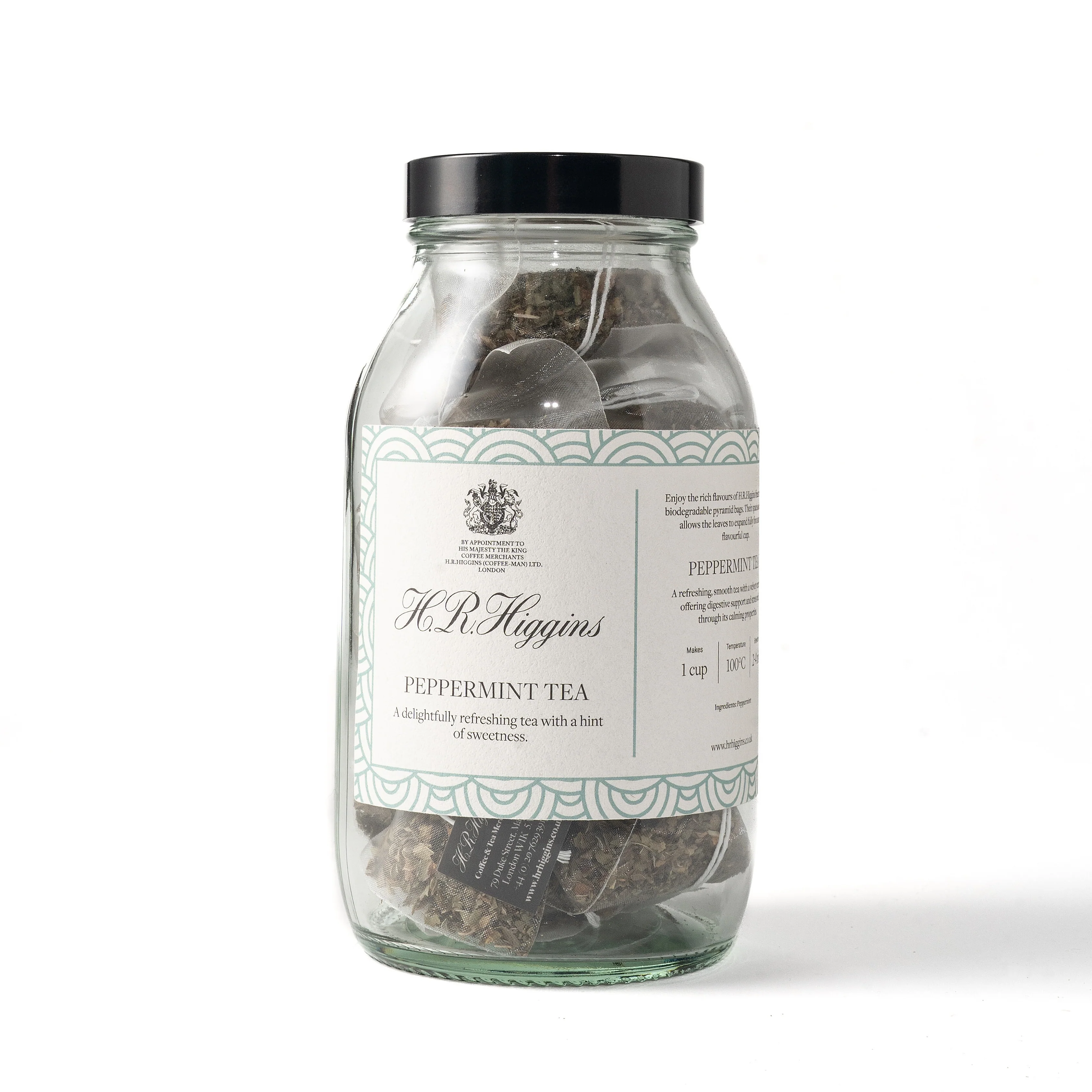 Peppermint Tea Pyramid Bag Jar - Image 3