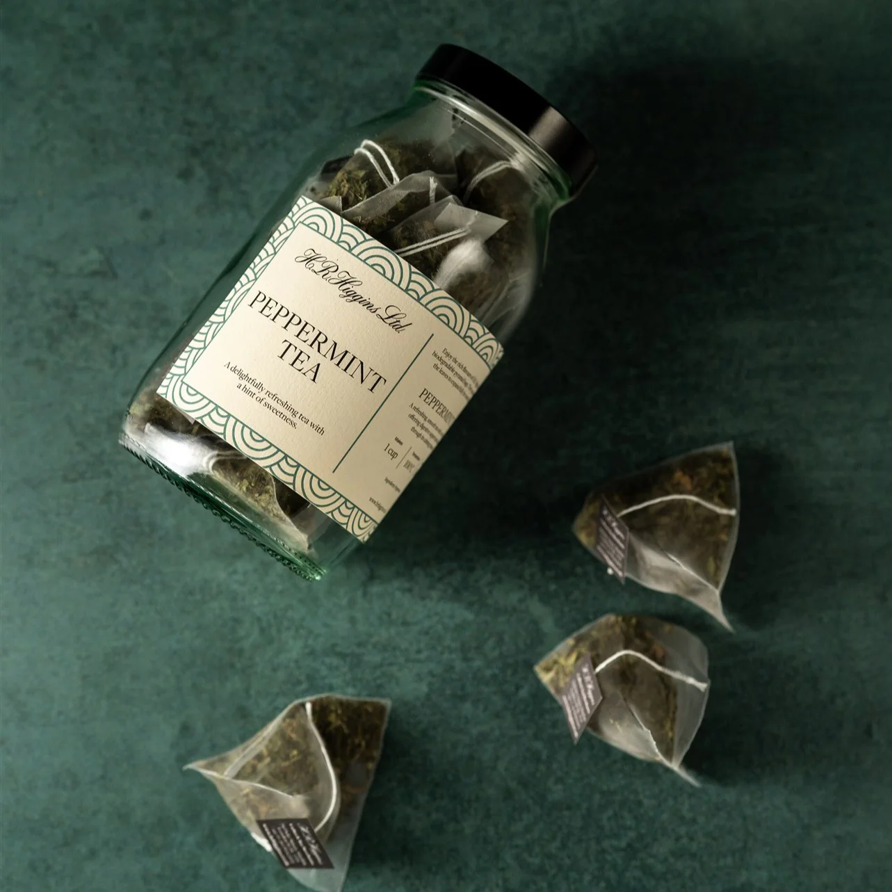 Peppermint Tea Pyramid Bag Jar - Image 5